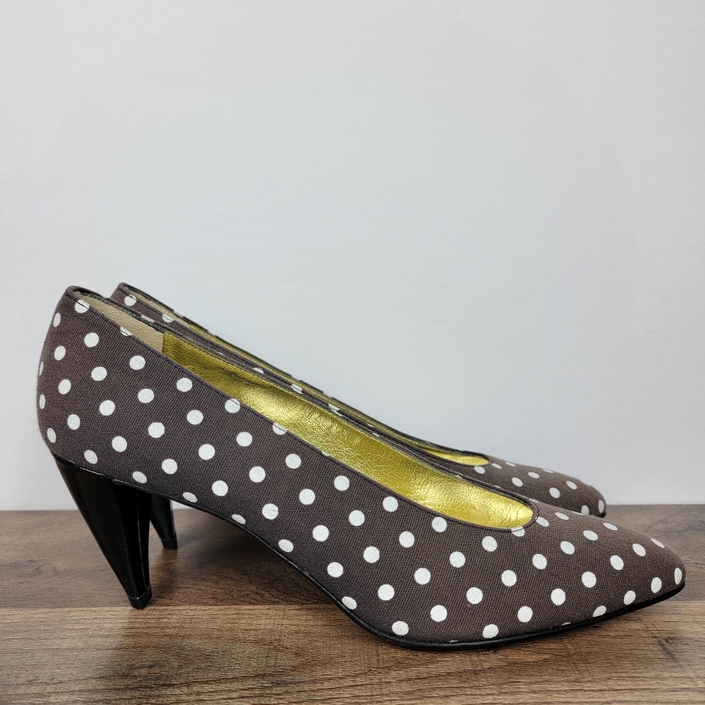 Walter Steiger Vintage Polka-dot Curved High Heels
